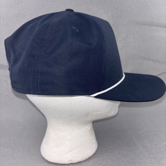 Peter Millar Quiet Please Navy Performance Rope Men's Women's Golf Hat Snapback - Picture 2 of 15